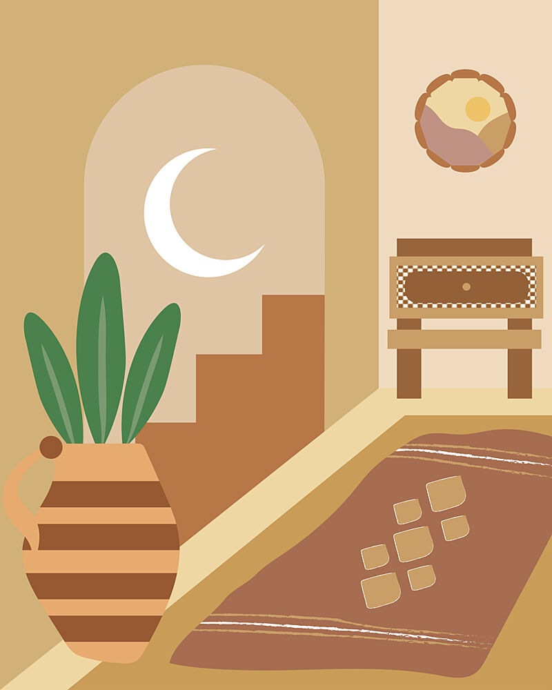Desert Moon Interior art print by Estefani Caicedo for $57.95 CAD