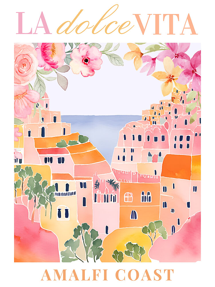 Amalfi Coast Dolce Vita art print by Stephanie Jeuffroy for $57.95 CAD