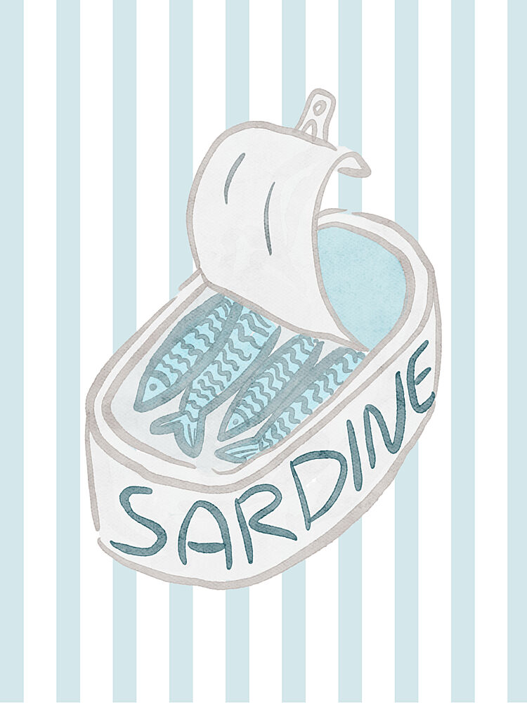 Illustrated Sardine Can art print by Stephanie Jeuffroy for $57.95 CAD
