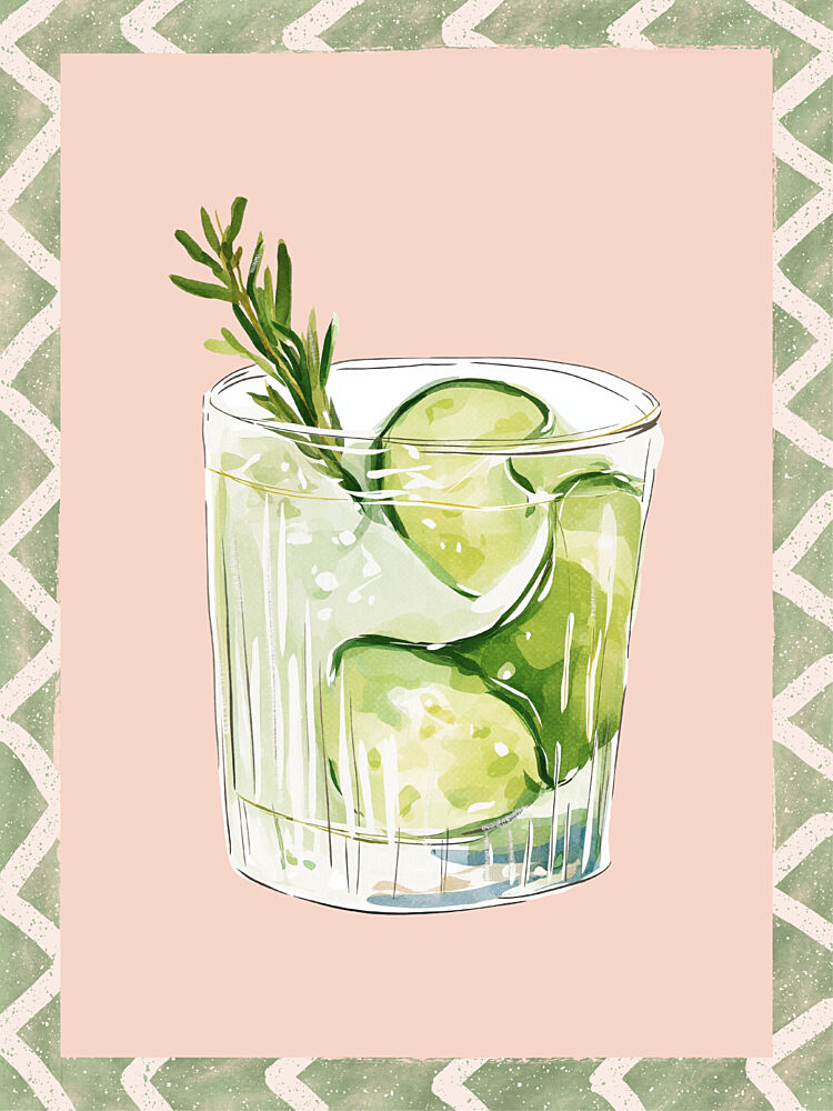 Refreshing Cucumber Rosemary art print by Stephanie Jeuffroy for $57.95 CAD