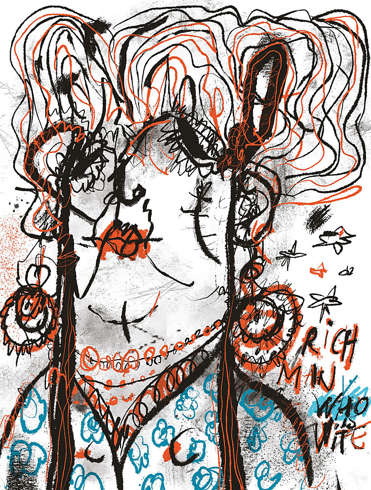 Bold Abstract Woman art print by Peter Hegyi for $57.95 CAD
