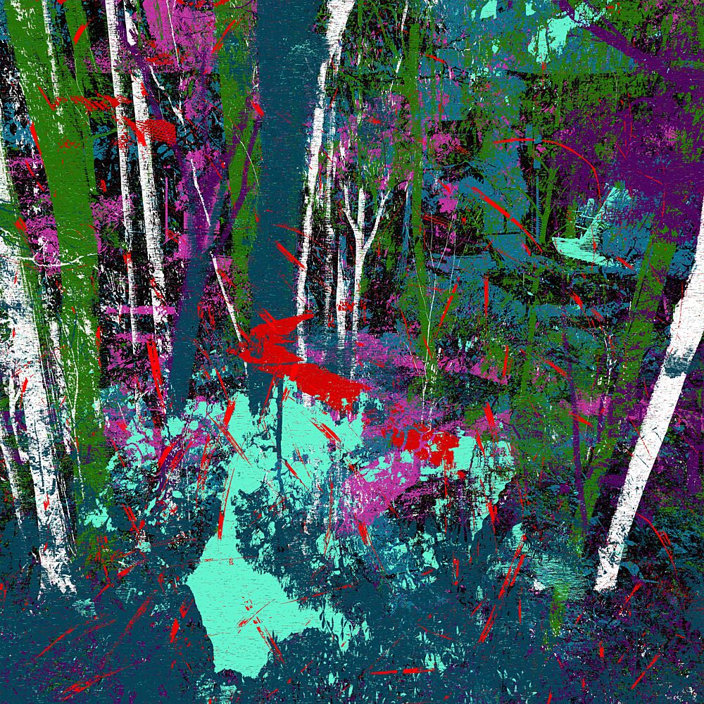 Colorful Woodland Abstract art print by Brut Carniollus for $57.95 CAD