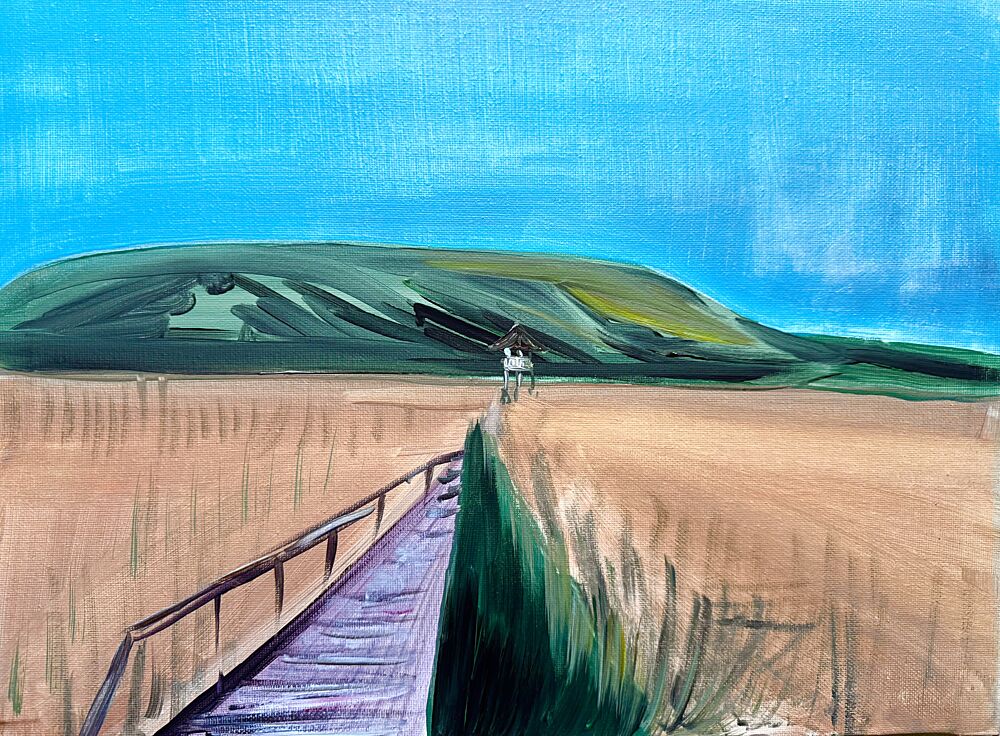 Peaceful Path to Hill art print by Cheregi Augusta Daniela for $57.95 CAD