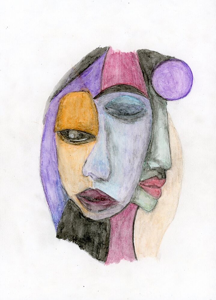 Abstract Colorful Faces art print by Vitolds Vaznis for $57.95 CAD