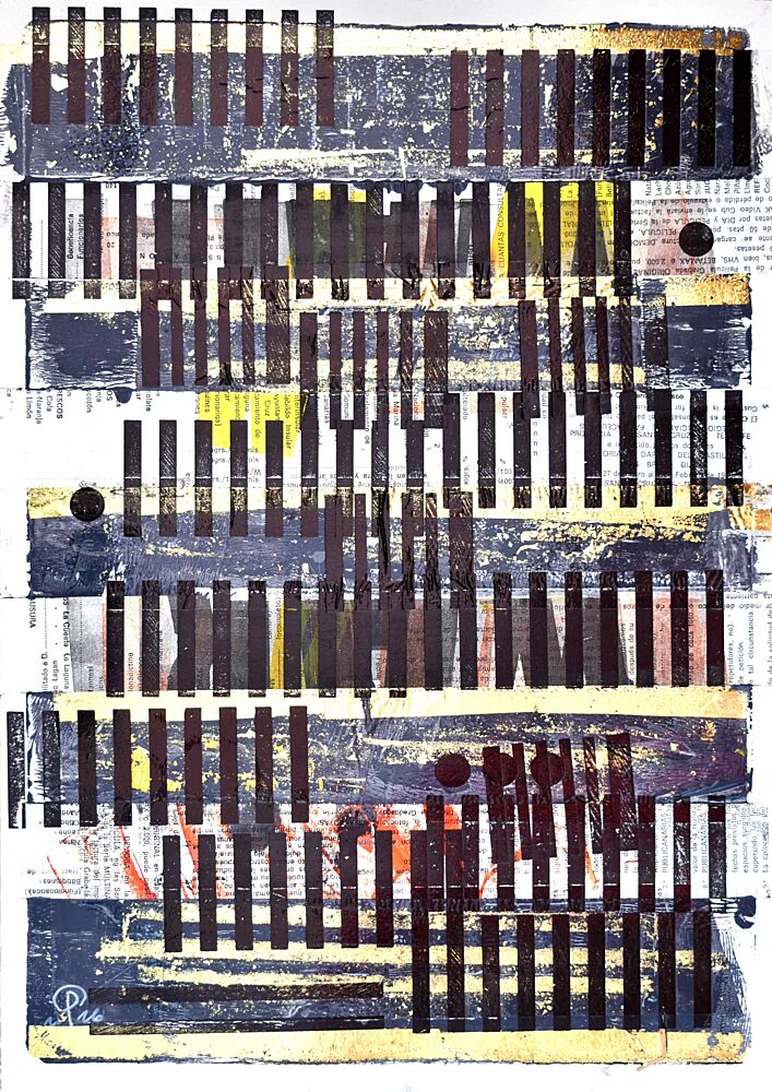 Textured Grid Abstract art print by Oleg Pospelov for $57.95 CAD