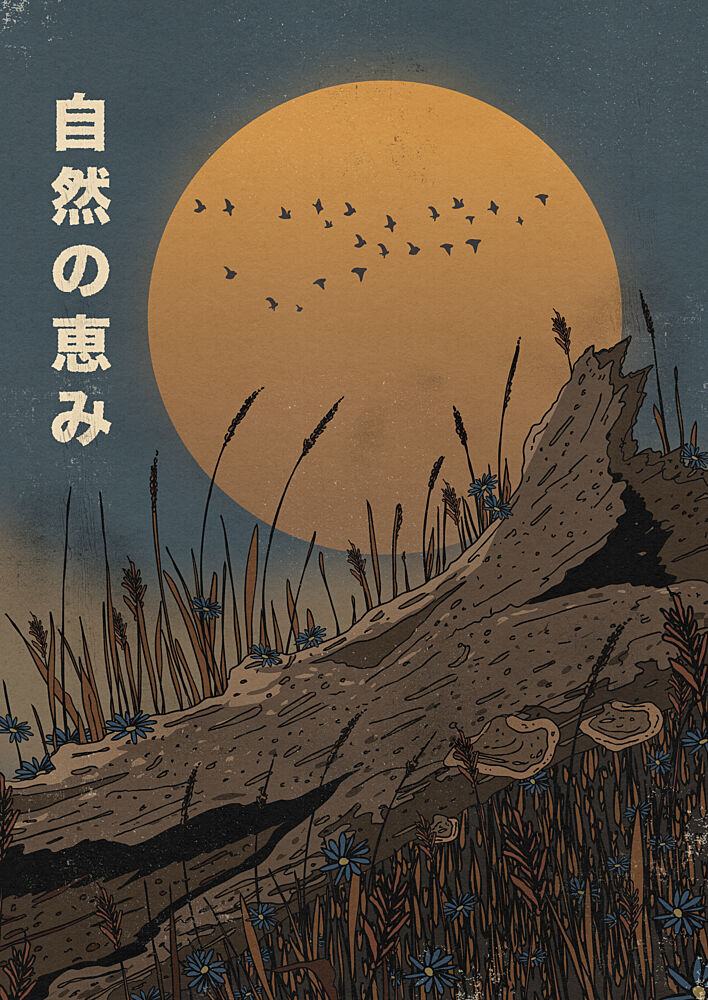Serene Golden Hour Field art print by Nicholas for $57.95 CAD