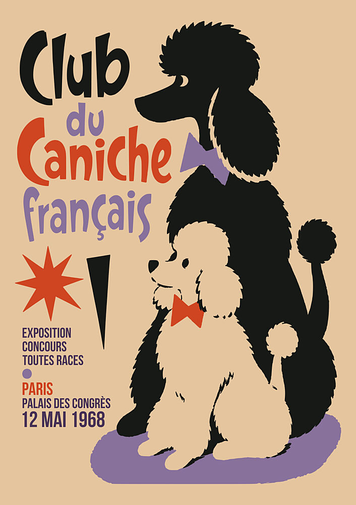 Elegant French Poodles art print by Patryk Krygowski for $57.95 CAD