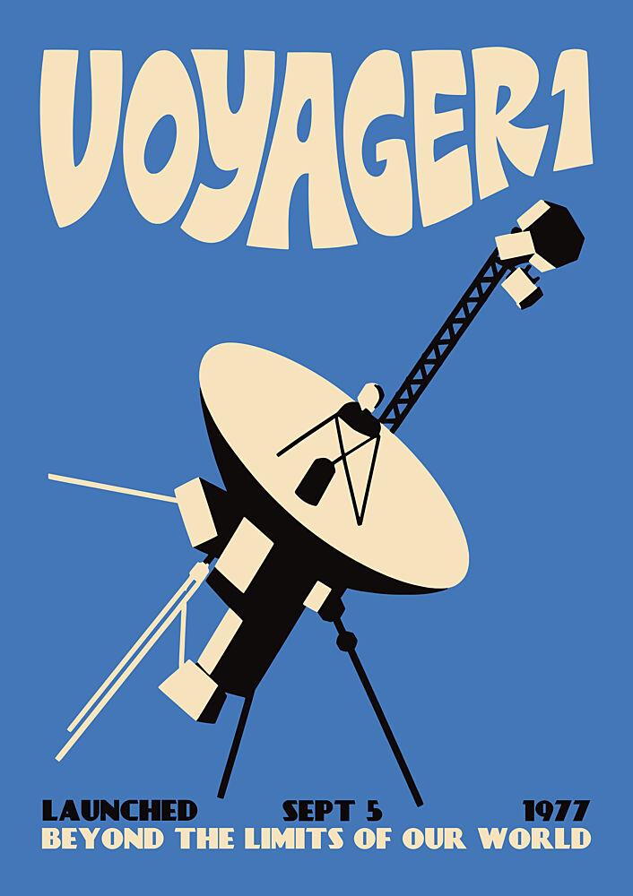 Retro Space Probe art print by Patryk Krygowski for $57.95 CAD