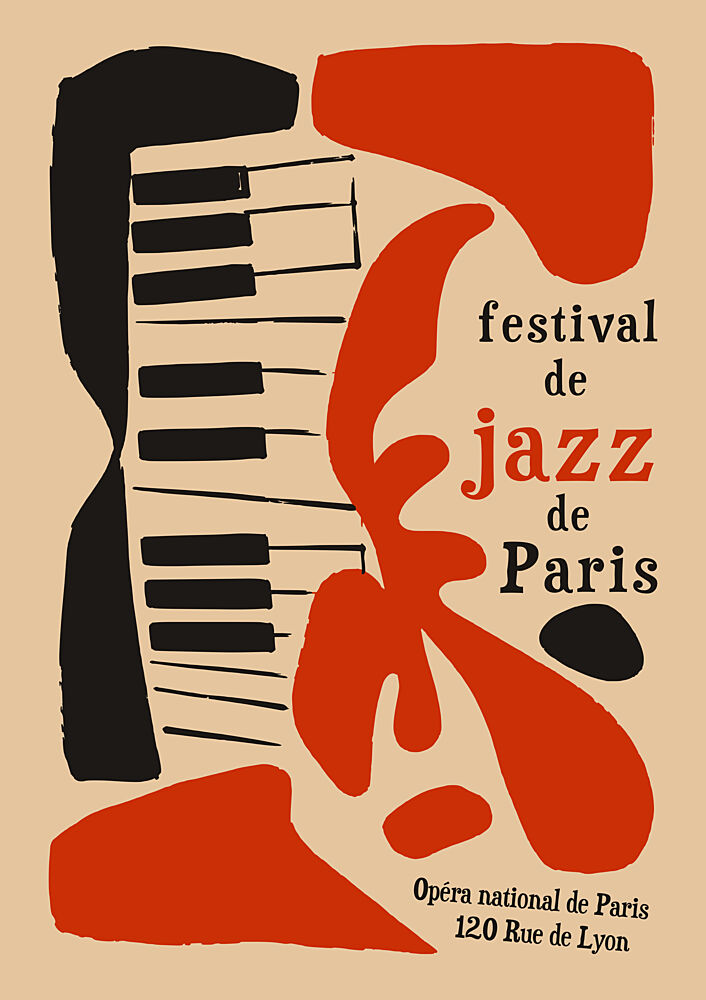 Paris Jazz Festival art print by Patryk Krygowski for $57.95 CAD