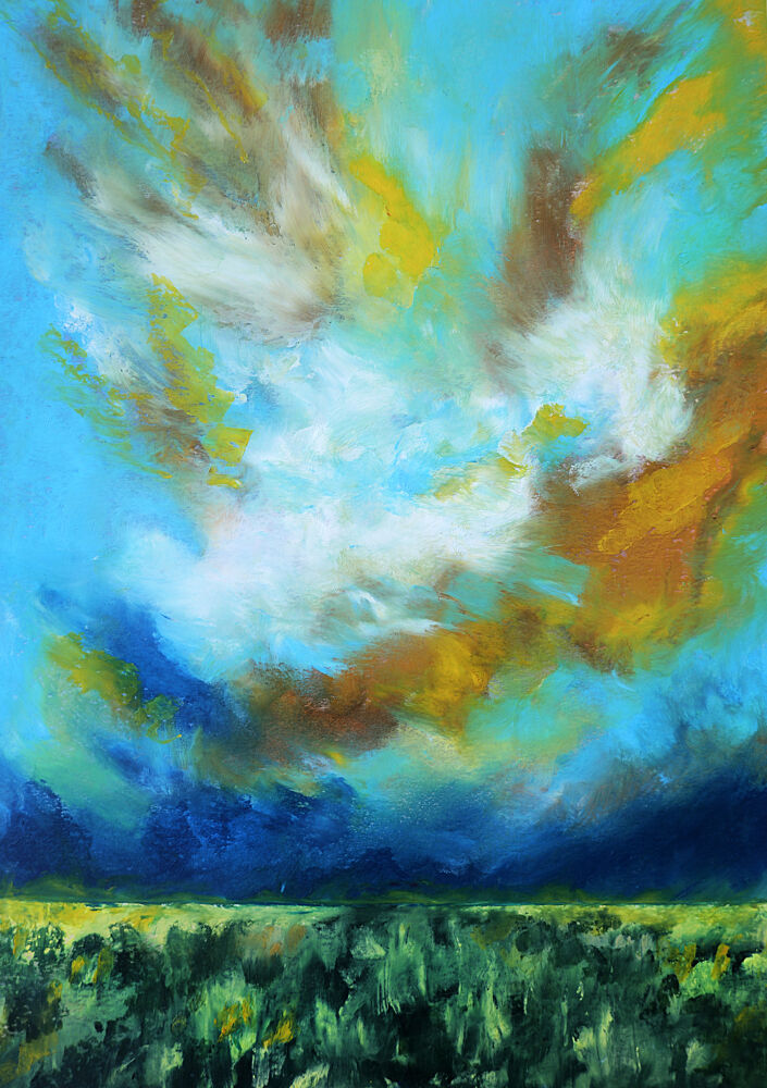 Dramatic Sky over Field art print by Justyna Jaszke for $57.95 CAD