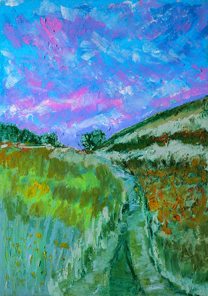 Vibrant Field Path art print by Justyna Jaszke for $57.95 CAD