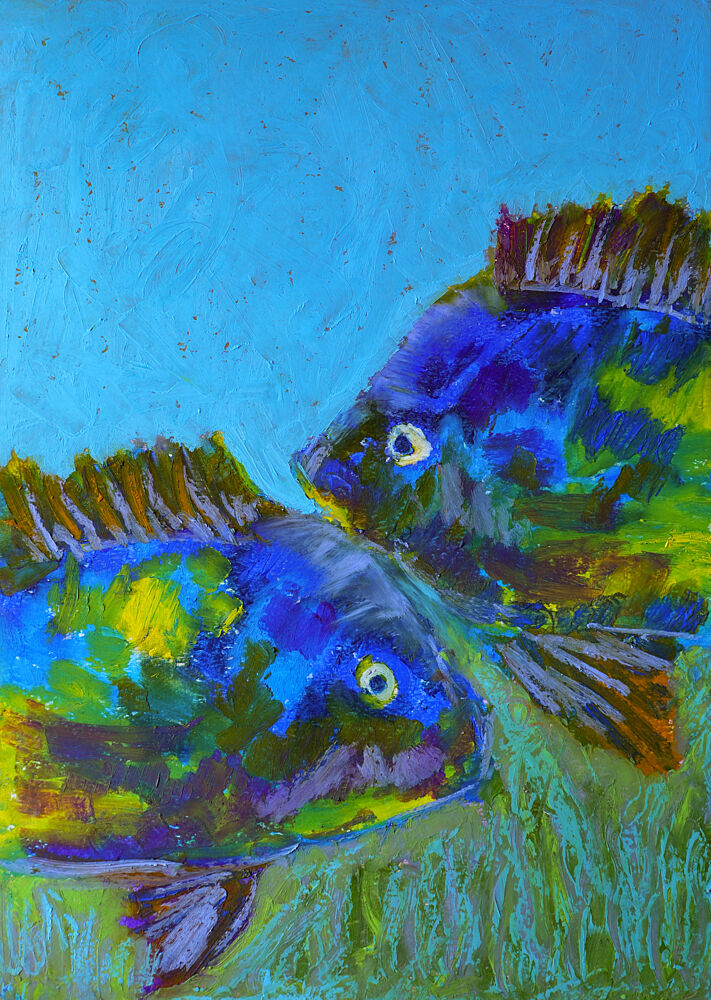 Vibrant Tropical Fish art print by Justyna Jaszke for $57.95 CAD