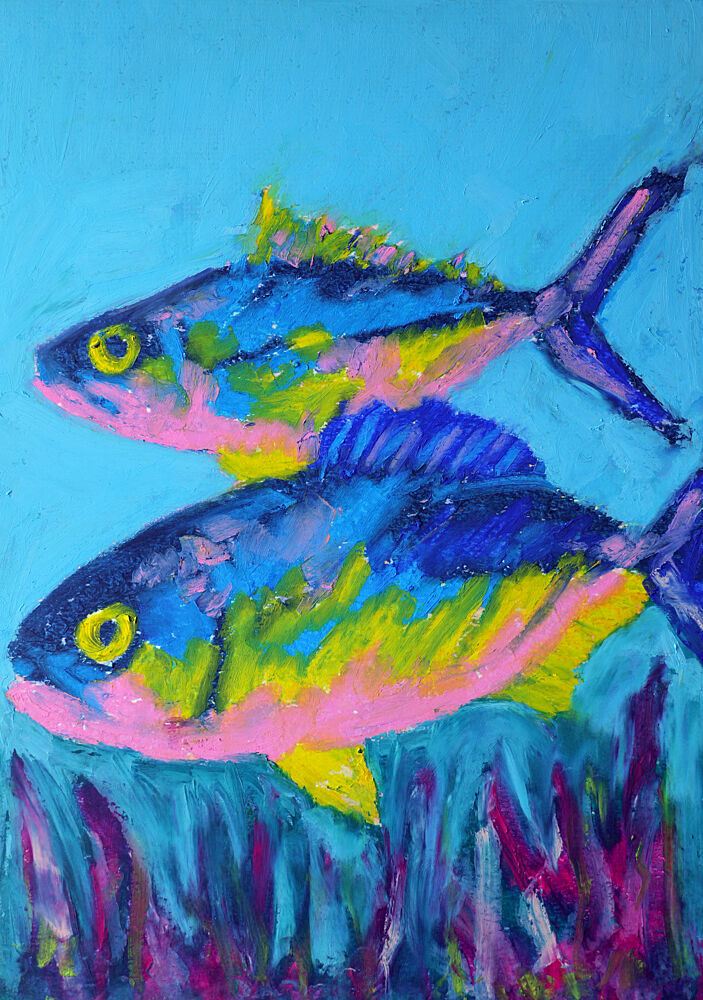 Colorful Ocean Duo art print by Justyna Jaszke for $57.95 CAD