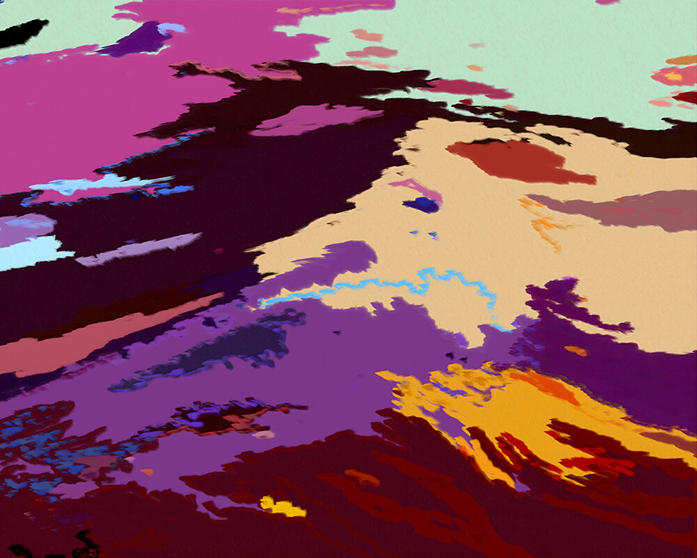 Vibrant Abstract Landscape art print by Uma Gokhale for $57.95 CAD