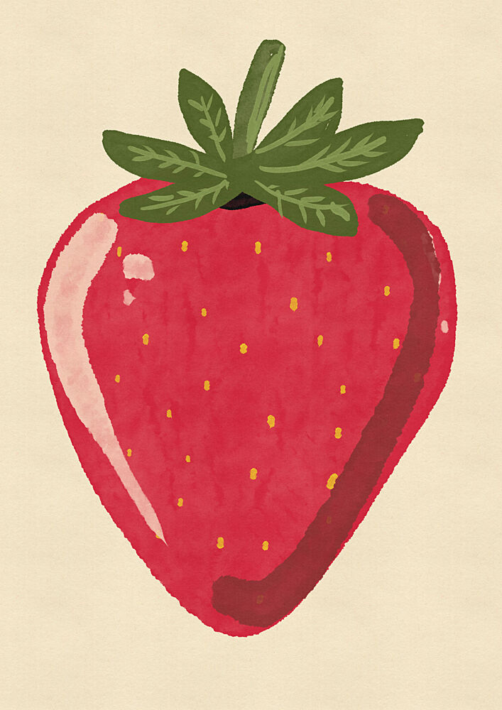 Sweet Red Strawberry art print by Nicholas for $57.95 CAD