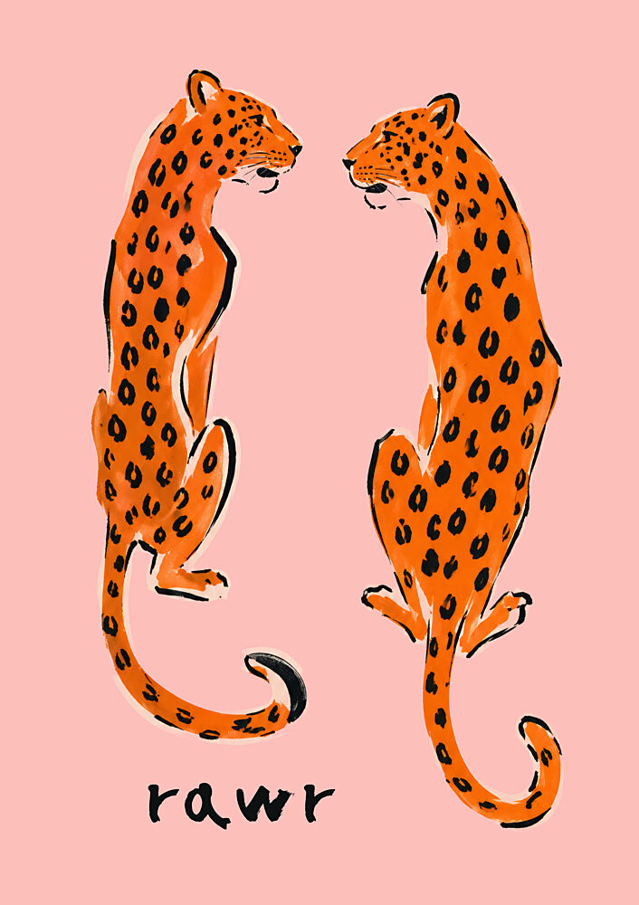 Playful Pink Leopards art print by Patryk Krygowski for $57.95 CAD