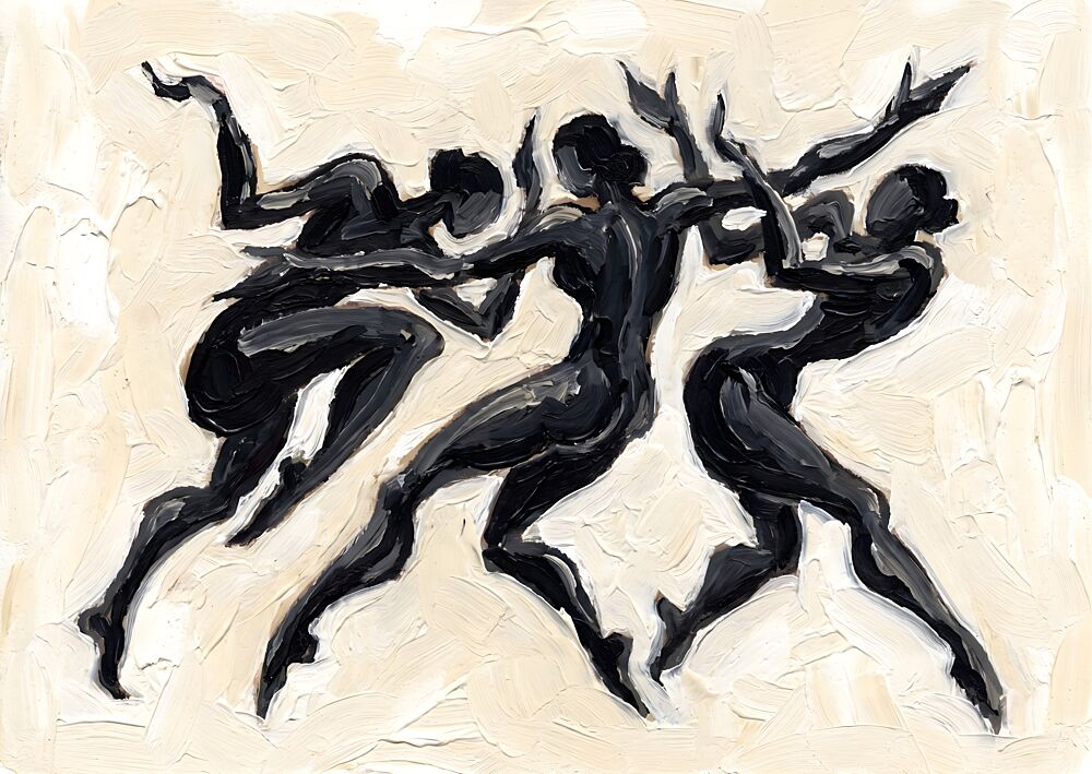 Graceful Abstract Dancers art print by Hugo for $57.95 CAD