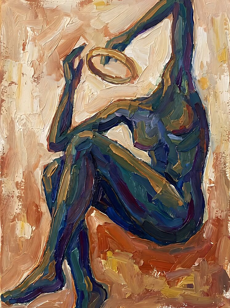 Woman with Halo art print by Hugo for $57.95 CAD