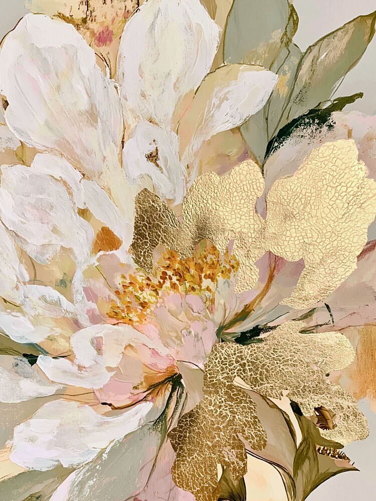 Golden Abstract Bloom art print by Stephanie Jeuffroy for $57.95 CAD