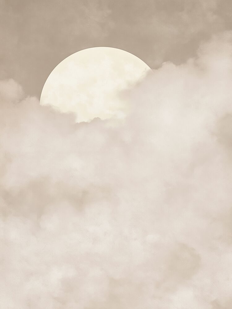 Soft Moon Above Clouds art print by Stephanie Jeuffroy for $57.95 CAD