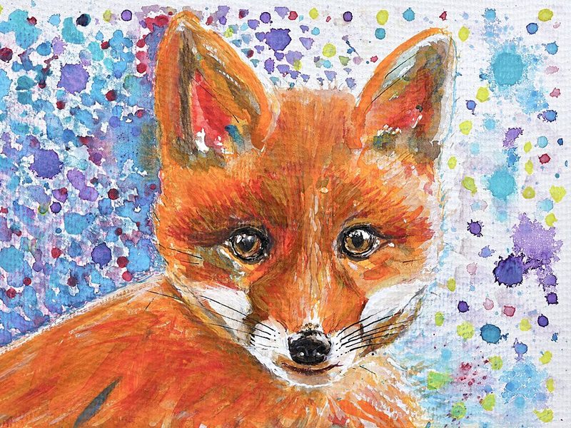Whimsical Fox Cub art print by Marina Kozyr for $57.95 CAD