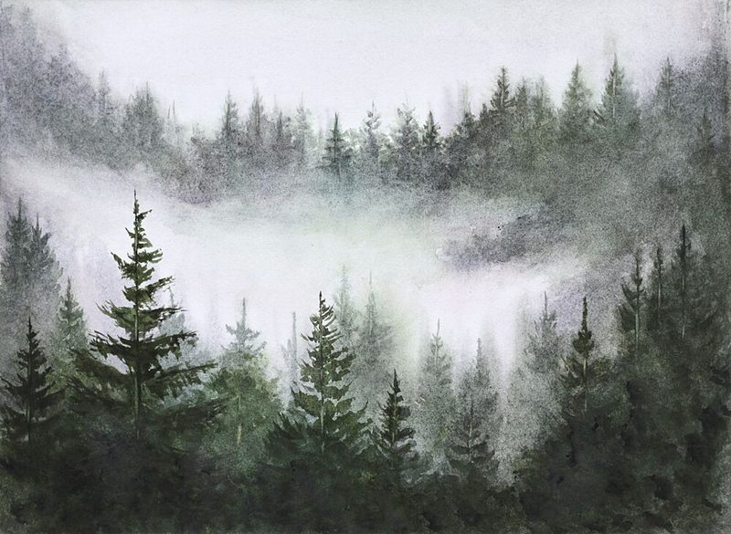 Misty Forest Serenity art print by Marina Kozyr for $57.95 CAD