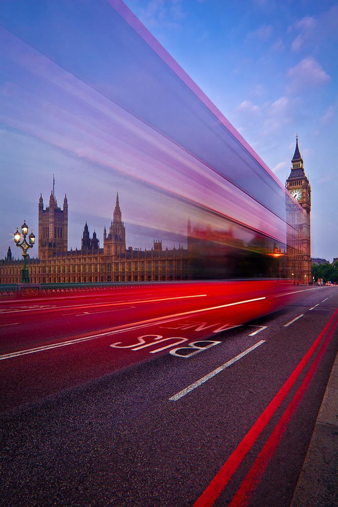 London Big Ben Bus Lane art print by Renee Doyle for $57.95 CAD