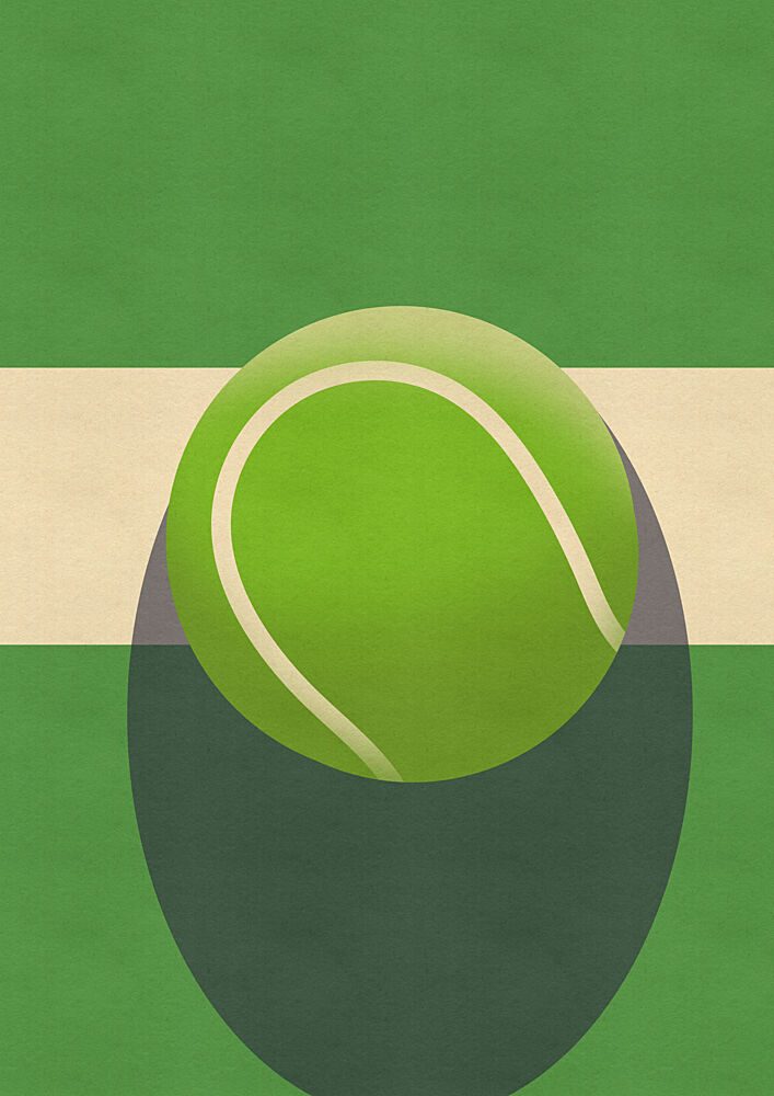 Green Court Tennis Ball art print by Nicholas for $57.95 CAD