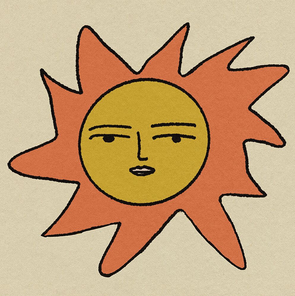 Cool Retro Sun art print by Sharyn Bursic for $57.95 CAD