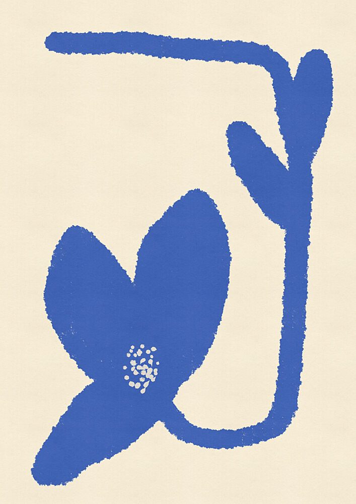Bold Blue Bloom art print by Nicholas for $57.95 CAD
