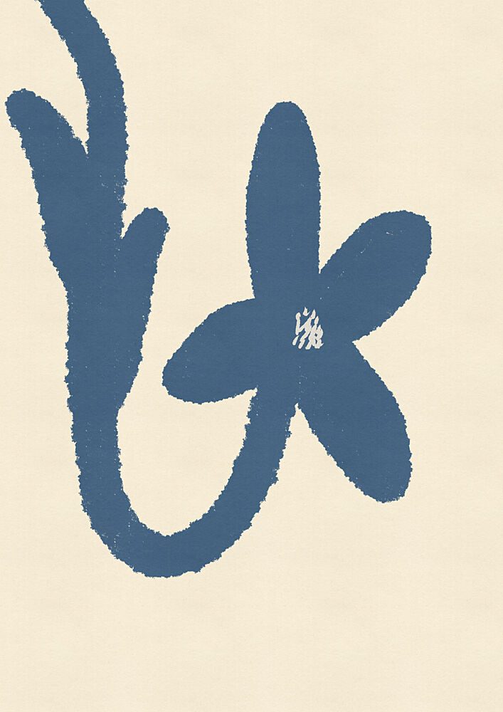 Simple Blue Floral art print by Nicholas for $57.95 CAD