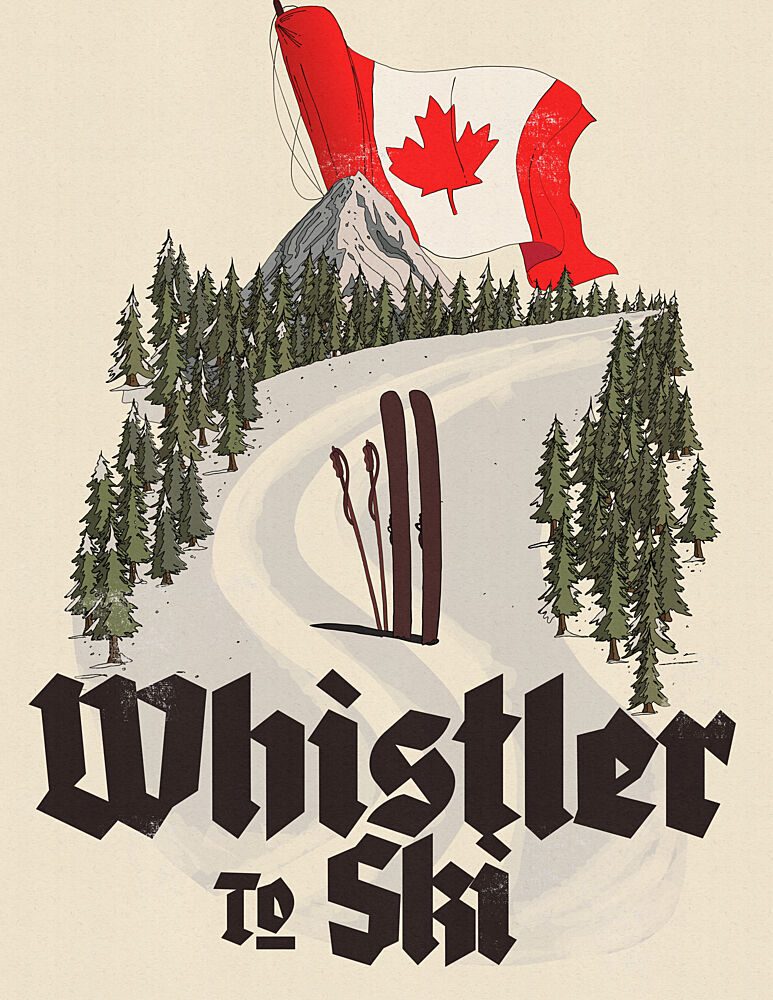Whistler Mountain Ski Flag art print by Nicholas for $57.95 CAD