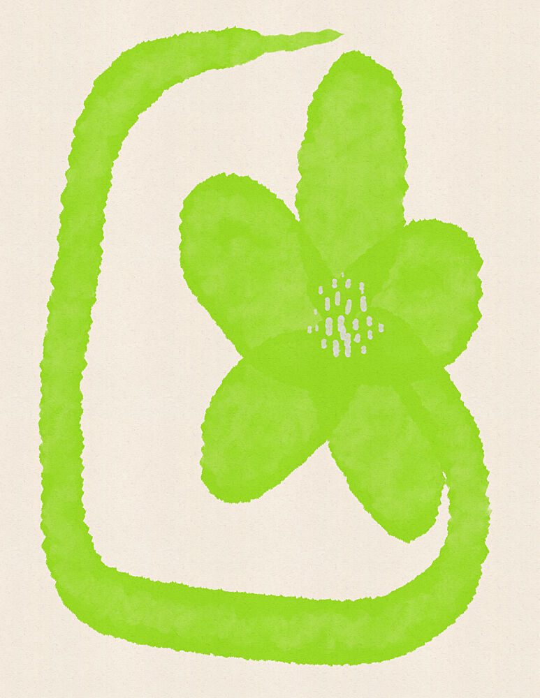Green Abstract Bloom art print by Nicholas for $57.95 CAD