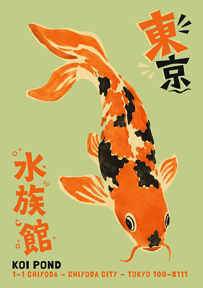 Vibrant Tokyo Koi art print by Patryk Krygowski for $57.95 CAD