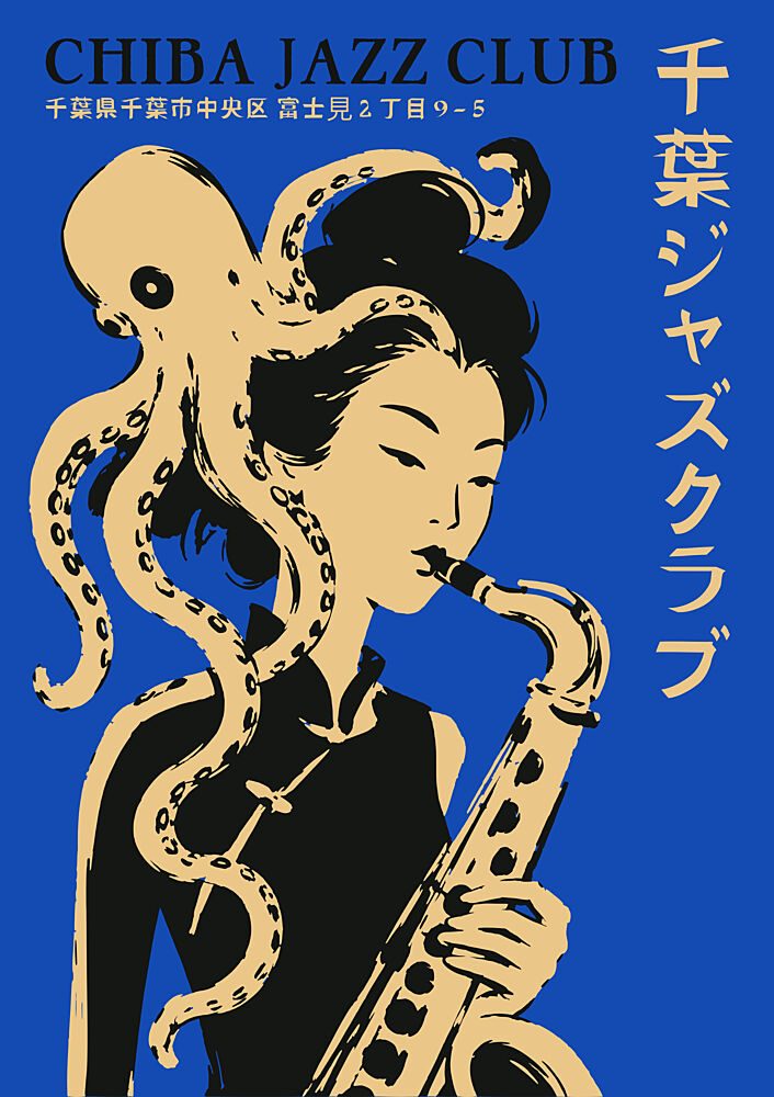 Octopus Jazz Saxophone Player art print by Patryk Krygowski for $57.95 CAD