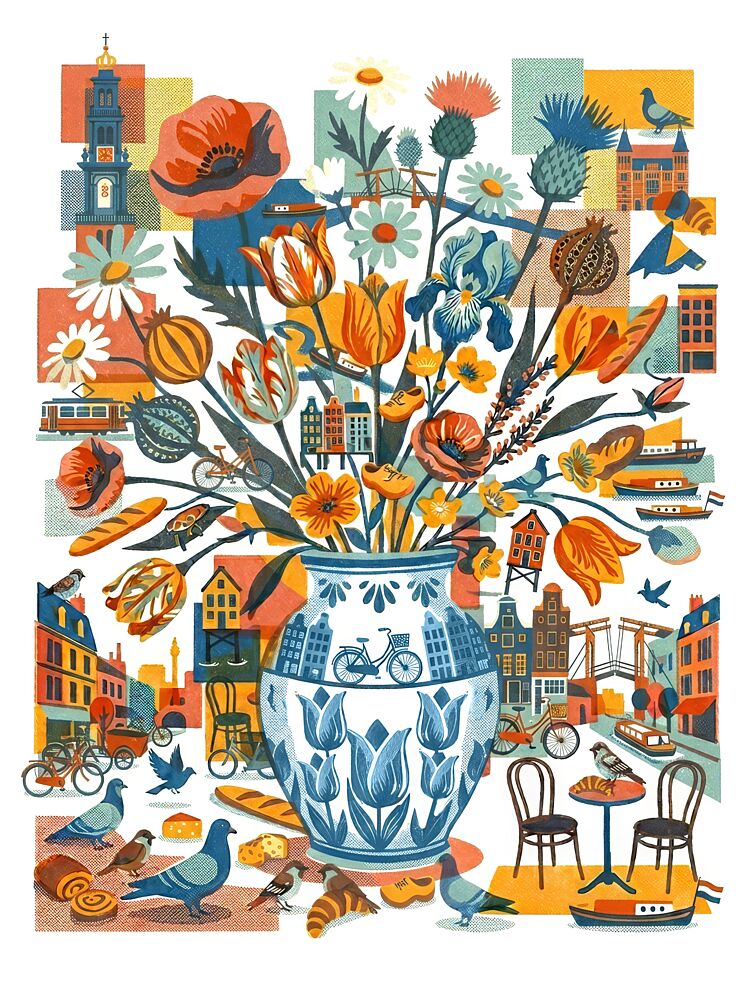 Amsterdam City Blooms art print by Sander van Laar for $57.95 CAD