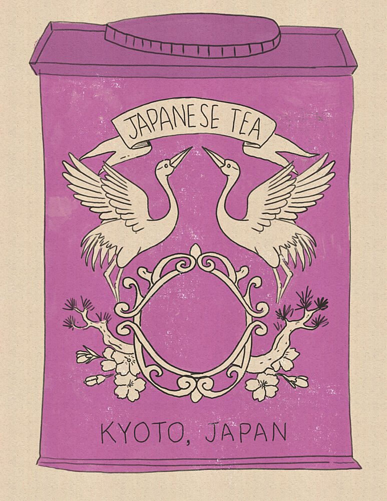 Kyoto Japanese Tea Cranes art print by Nicholas for $57.95 CAD
