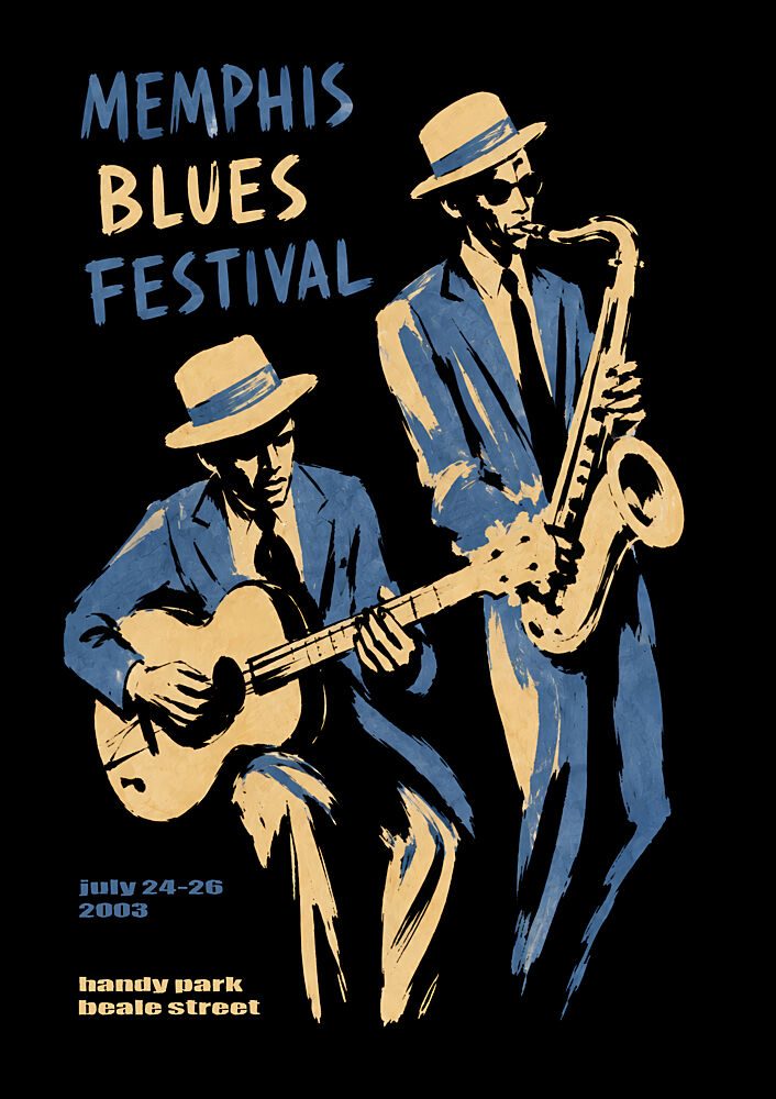 Soulful Blues Players art print by Patryk Krygowski for $57.95 CAD