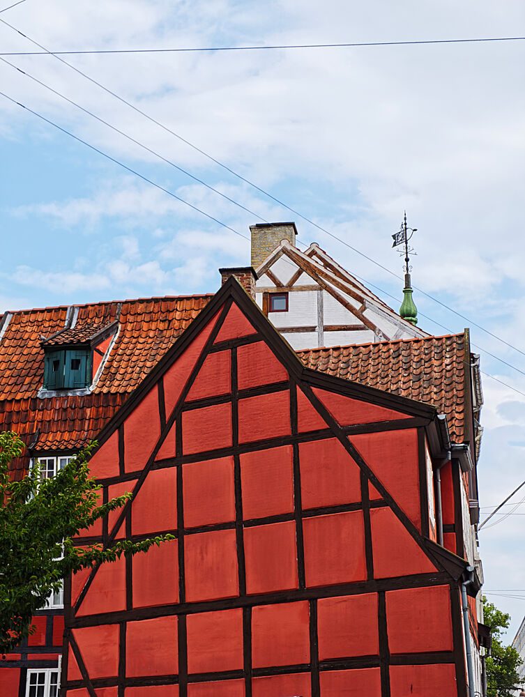 Red Half-Timbered Architecture art print by Shot by Clint for $57.95 CAD
