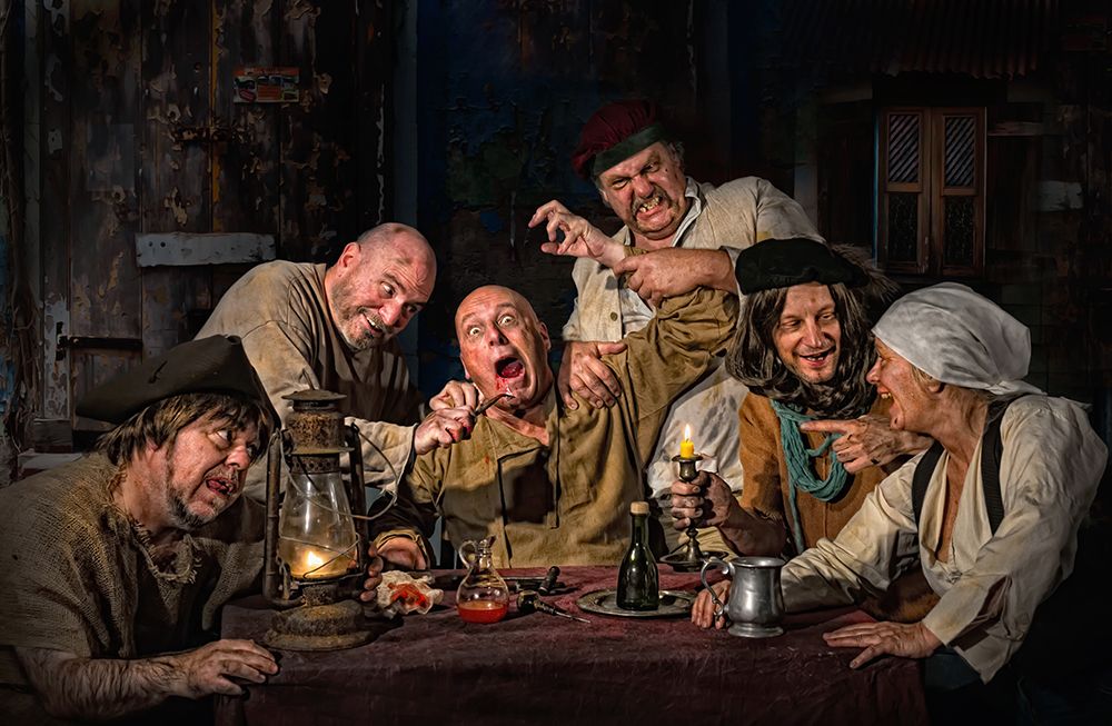 The Dentist - Homage To Caravaggio art print by Derek Galon Ma for $57.95 CAD