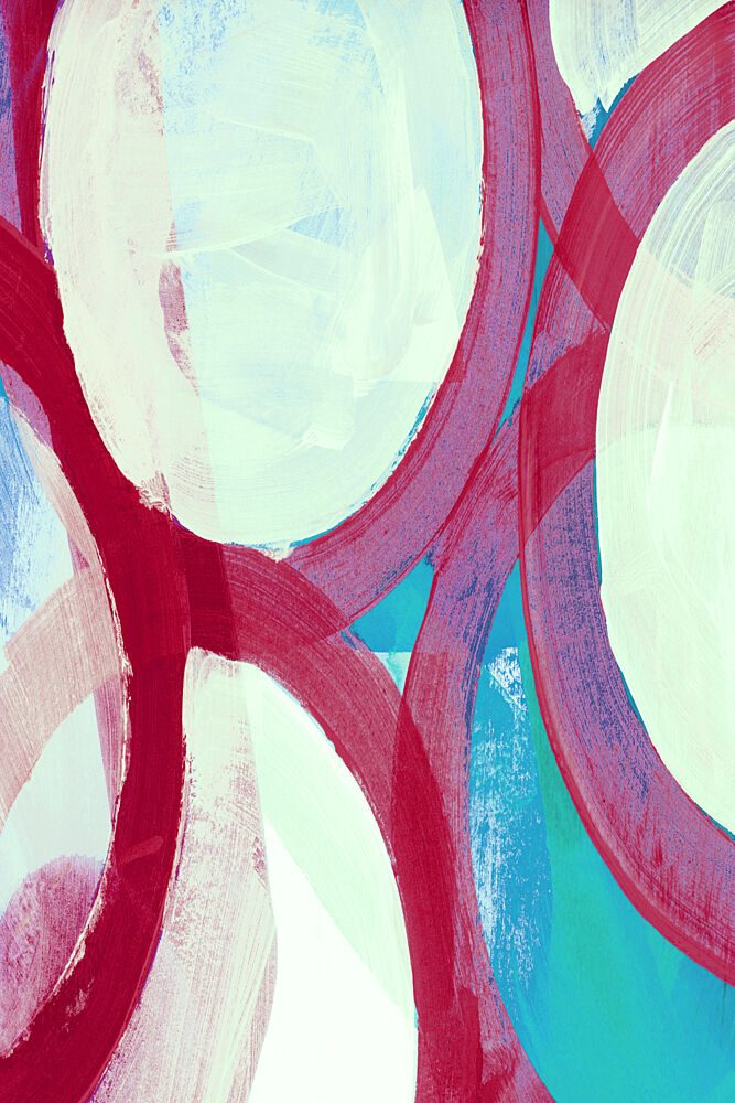 Vibrant Abstract Ovals art print by Cartissi for $57.95 CAD