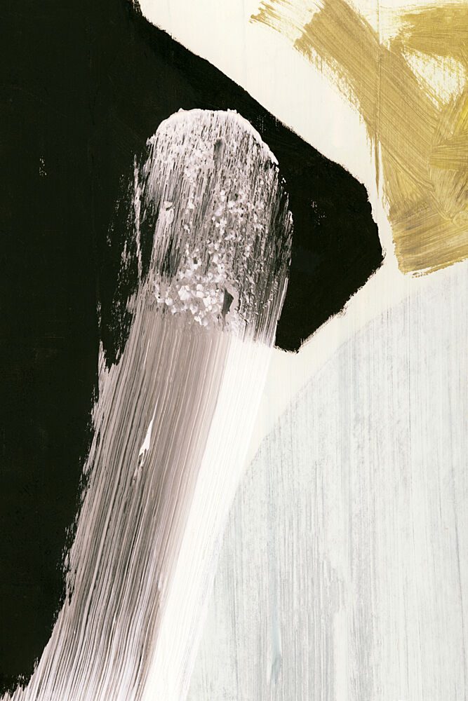 Abstract Black Gold Strokes art print by Cartissi for $57.95 CAD