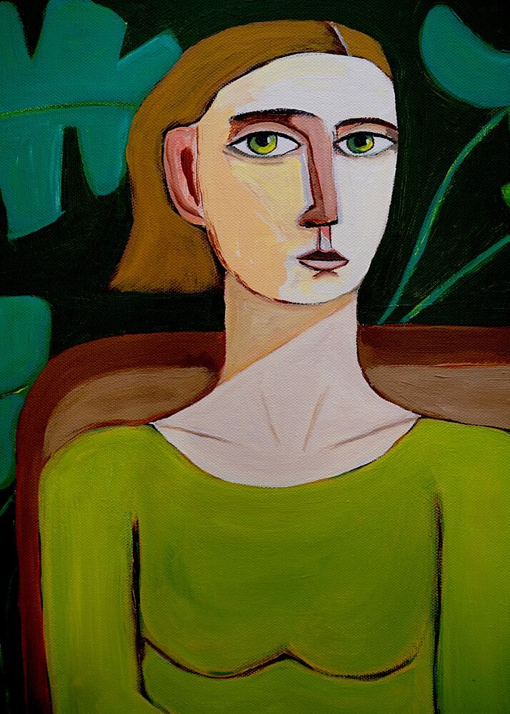 Green Eyed Woman art print by Sharyn Bursic for $57.95 CAD