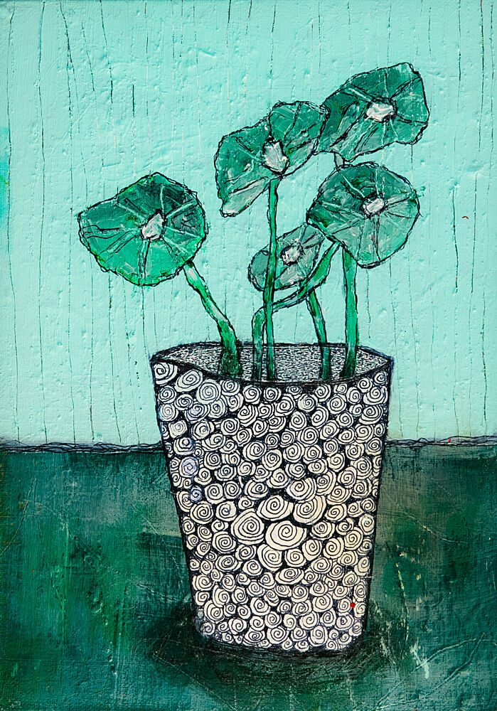 Modern Potted Plant art print by Dale Hefer for $57.95 CAD