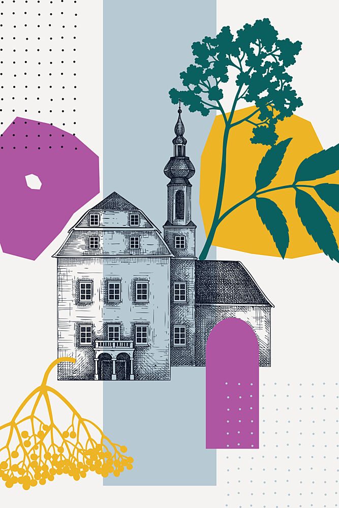 Historic Building Collage art print by Yevheniia Lytvynovych for $57.95 CAD