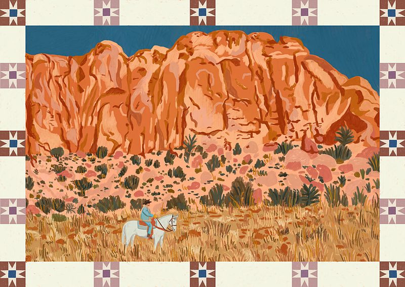Desert Cowboy Mountains art print by Sophia Holgate for $57.95 CAD
