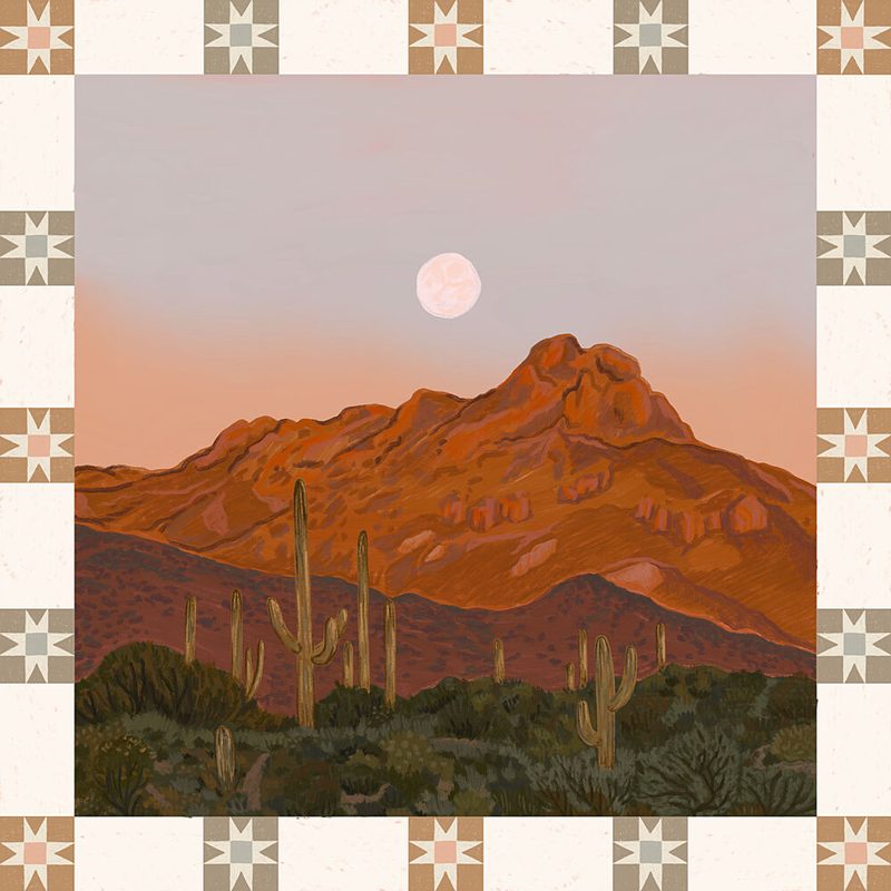 Southwest Desert Moon art print by Sophia Holgate for $57.95 CAD