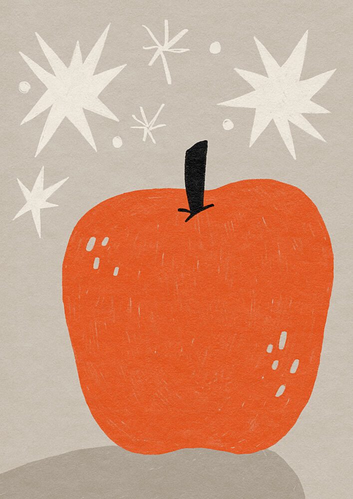 Sparkling Orange Apple art print by Sophia Holgate for $57.95 CAD