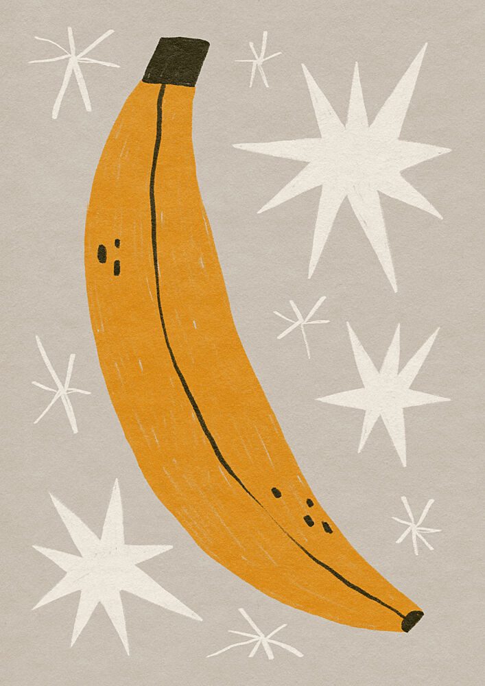 Sparkling Banana Stars art print by Sophia Holgate for $57.95 CAD
