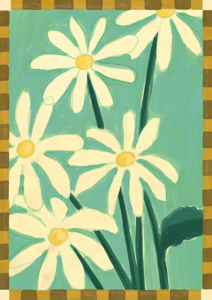 Cheerful Painted Daisies art print by Sophia Holgate for $57.95 CAD